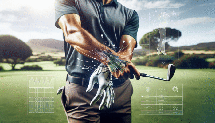 How to Improve Golf Swing Power: A South African golfer using the Vardon grip at a golf academy, enhancing swing speed and stability.