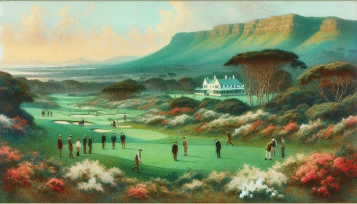Historic George Golf Club, founded 1886, 18-hole course on South Africa's Garden Route, scenic landscapes.