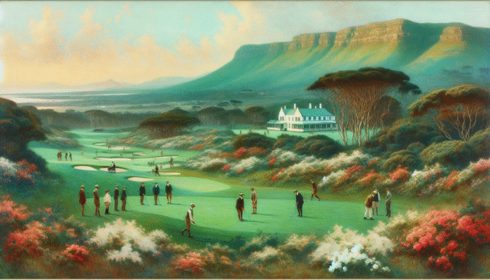Historic George Golf Club, founded 1886, 18-hole course on South Africa's Garden Route, scenic landscapes.
