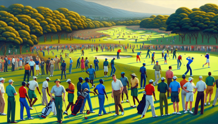 Mthatha Country Club: Diverse golf enthusiasts at Mthatha Country Club in the early 1990s, celebrating community and sport.