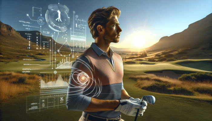 How to Dress for Golf: A golfer in South Africa adjusting clothing from layered, moisture-wicking to lightweight, breathable fabrics based on climate.