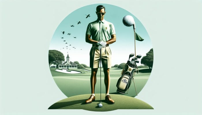 Understanding Golf Course Etiquette: A South African golfer at Gary Player Country Club, dressed in collared shirt, tailored shorts, and soft-spiked shoes on green turf.