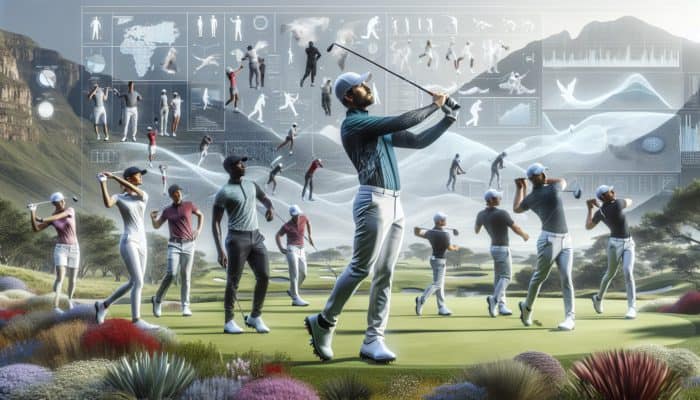 Best Golf Apparel Brands: South African golfers in stylish Puma, Adidas, Under Armour, and Callaway apparel on lush golf courses.