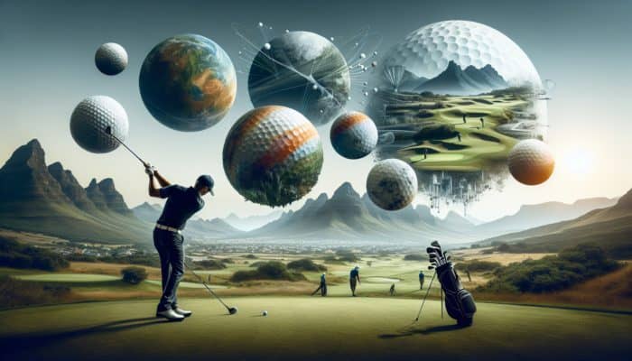 How to Control Golf Shot Trajectory: A South African golfer expertly manipulating golf ball trajectory on a diverse course.