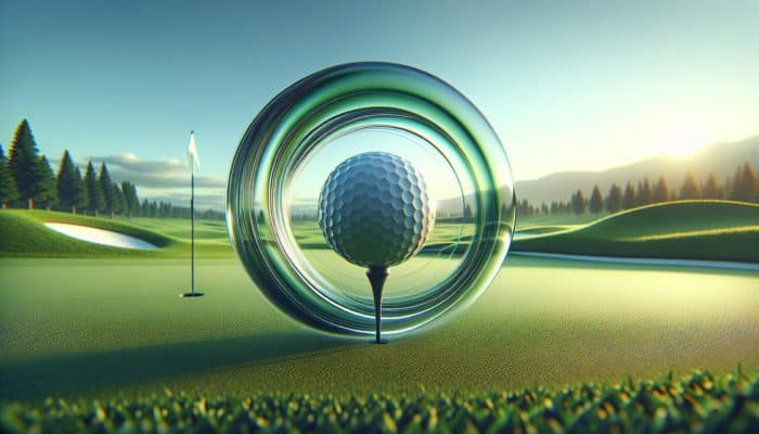 How to Hit a Golf Ball with Spin: A golf ball with backspin in mid-air, approaching the green with precision.