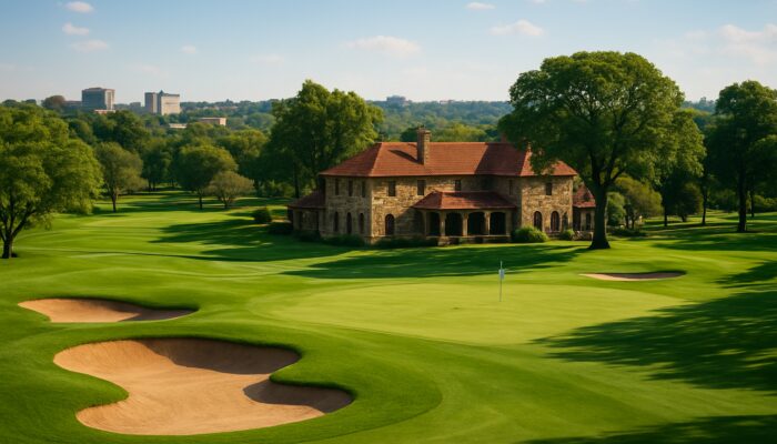 Polokwane Golf Club's sun-drenched 18-hole course with lush fairways, sand bunkers, and historic clubhouse.